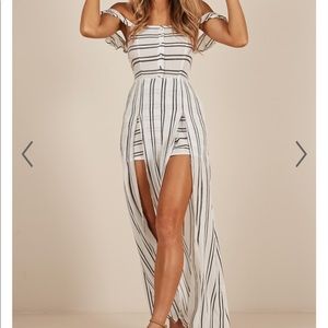 Showpo striped romper.